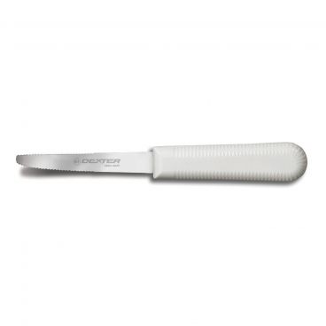 Dexter S253SC-PCP 18153 Sani-Safe 3.25 Inch High Carbon Steel Scalloped Grapefruit Knife With White Handle