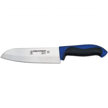 Dexter S360-7C-PCP 36004C 360 Series Blue Handle 7 Inch Blade Santoku Knife In Packaging
