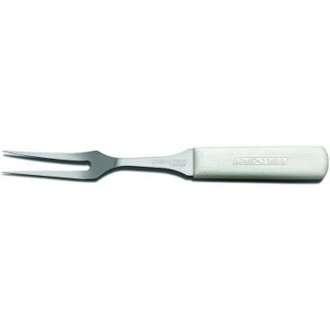 Dexter S914PCP 14473 Sani-Safe Collection 14" Long 9" Stainless Steel Blade Cook's Fork With White Textured Polypropylene Handle In Perfect Cutlery Packaging