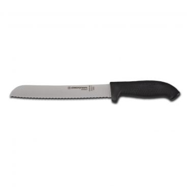 Dexter SG162-8SCB-PCP 24223B SofGrip 8 Inch High Carbon Steel Scalloped Bread Knife With Black Rubber Handle