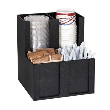 Dispense-Rite MCD-4BT Countertop Cup, Lid, Straw & Condiment Organizer
