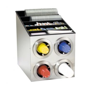 Dispense-Rite CTC-L-2X2SS 8 to 44 Oz. 4-Cup Beverage and Condiment Countertop Dispenser