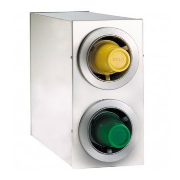 Dispense Rite CTC-R-2SS 8-44 oz 2-Cup Beverage Countertop Dispenser