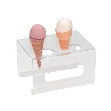 Dispense-Rite CTCS-4C 8” Wide Countertop Ice Cream Cone Stand With Four Sections
