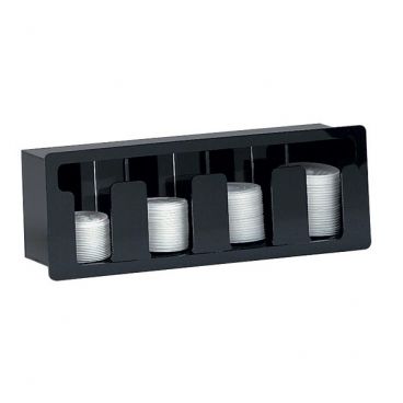Dispense-Rite FML-4 Acrylic 6 to 44 Oz. 4-Compartment Lid Dispenser