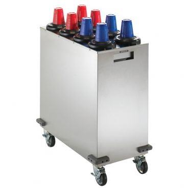 Dispense-Rite MCDC-SLR4X2 Stainless Steel Mobile Cup Dispensing Cart