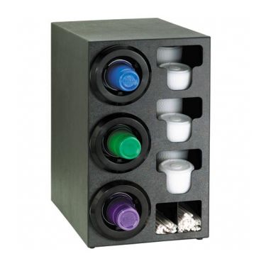 Dispense Rite STL-C-3LBT 8-44 oz 3-Cup Beverage, Lid and Straw Countertop Dispenser