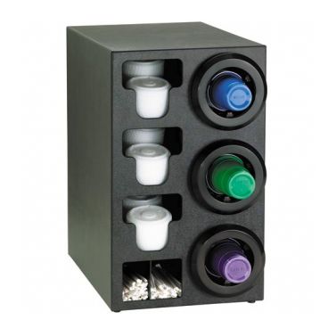 Dispense Rite STL-C-3RBT 8-44 oz 3-Cup Beverage, Lid and Straw Countertop Dispenser