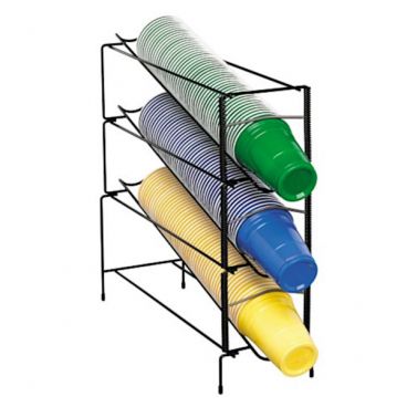 Dispense-Rite WR-CT-3 6 to 46 Oz. 3-Section Beverage Cup Dispensing Rack