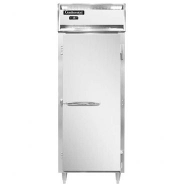 Continental Refrigerator D1FENSS 28-1/2" Designer Line Stainless Steel Extra Wide Reach-In Freezer With 1 Full-Height Solid Door, 22 Cubic Ft, 115 Volts