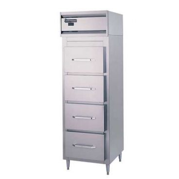 Continental Refrigerator D1RSNSS-F 26" Wide Insulated Designer Line Vertical Fish And Poultry File Refrigerator With 4 Drawers, 115 Volts