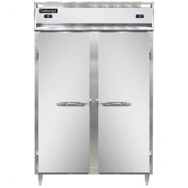 Continental Refrigerator D2RFNSS 52" Designer Line Stainless Steel Dual-Temperature Reach-In Refrigerator/Freezer With 2 Full-Height Solid Doors, 42 Cubic Ft, 115 Volts