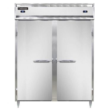 Continental Refrigerator D2RFENSS 57" Designer Line Extra Wide Dual-Temperature Stainless Steel Reach-In Refrigerator/Freezer With 2 Full-Height Solid Doors, 44 Cubic Ft, 115 Volts