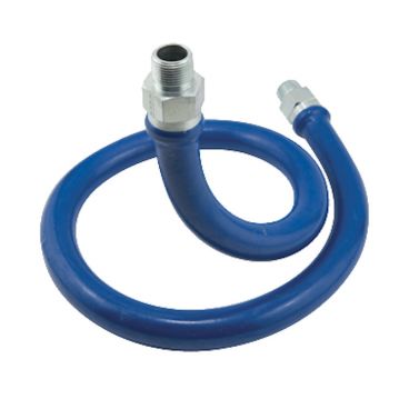 Dormont 16100BP24 Blue Hose™ 24" Stainless Steel Moveable Foodservice Gas Connector - 1" Diameter
