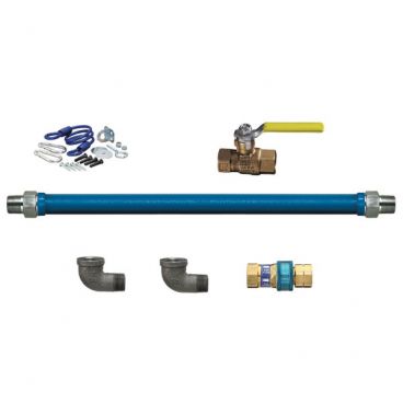 Dormont 16100KIT36 Deluxe SnapFast 36" Gas Connector Kit with Two Elbows and Restraining Cable - 1" Diameter