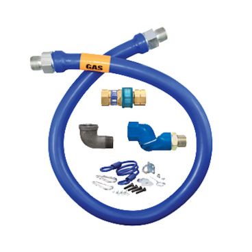 Dormont 1650BPQSR36 SnapFast 36" Gas Connector Kit with One Swivel and Restraining Cable - 1/2" Diameter