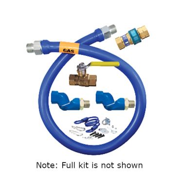 Dormont 1675KIT2S48 Deluxe SnapFast 48" Gas Connector Kit with Two Swivels and Restraining Cable - 3/4" Diameter