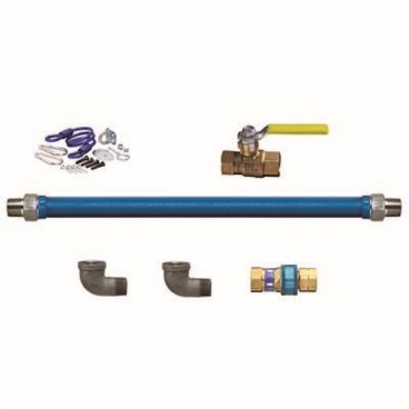 Dormont 1675KIT48 Deluxe SnapFast 48" Gas Connector Kit with Two Elbows and Restraining Cable - 3/4" Diameter
