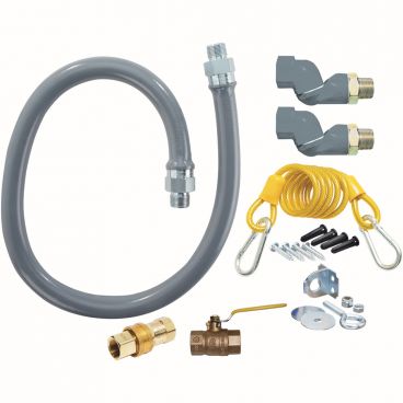 60-Inch Long Installation Kit and Swivelink Fittings 1-Inch Npt T&S Brass HG-4E-60SK Gas Hose with Quick Disconnect 