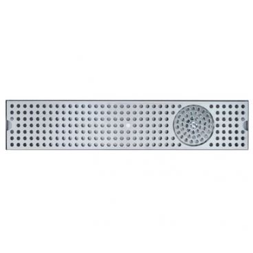 Micro Matic DP-120D-45GR 45" Louvered Stainless Steel Surface Mount Drip Tray Trough With NSF Integral Glass Rinser And Drain