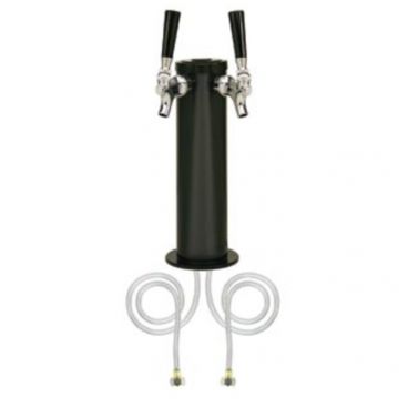 Micro Matic DS-432-211 3" Column 2 Tap Air-Cooled Black ABS Plastic Column Draft Beer Tower