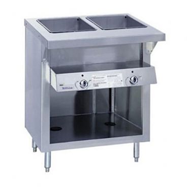Duke E-2-DLSS_208/60/1 Thurmaduke Stainless Steel Stationary Electric Steamtable w/ Two Sealed Heat Wells, 1,500 Watts