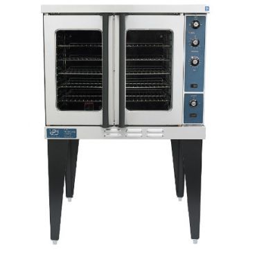 Duke E101-G 38" E-Series Gas Single Deck Standard Depth Stainless Steel Insulated Convection Oven With Porcelain Interior Finish, 40,000 BTU