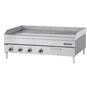 Garland E24-48G E24 Series Heavy-Duty 48" Electric Countertop Griddle w/ Side and Rear Splash Guards - 16 kW, 240/60/1
