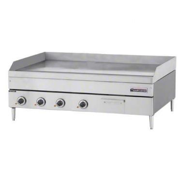 Garland E24-48G E24 Series Heavy-Duty 48" Electric Countertop Griddle w/ Side and Rear Splash Guards - 16 kW, 240/60/3