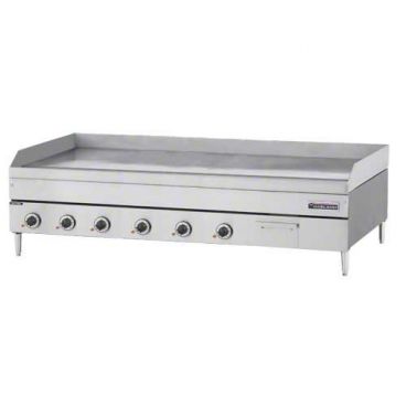Garland E24-72G E24 Series Heavy-Duty 72" Electric Countertop Griddle w/ Side and Rear Splash Guards - 24 kW, 208/60/3