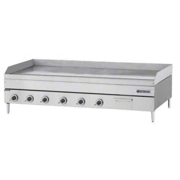 Garland E24-72G E24 Series Heavy-Duty 72" Electric Countertop Griddle w/ Side and Rear Splash Guards - 24 kW, 208/60/1
