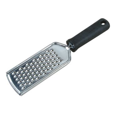 Tablecraft E5615 9" x 2 1/8" x 7/8" FirmGrip Stainless Steel Ergonomic Grater with Small Holes