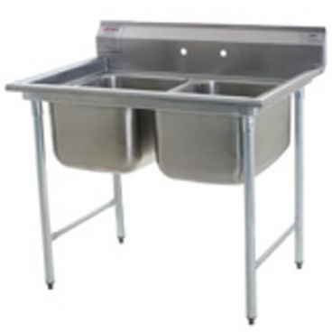 Eagle Group 314-24-2 57 1/2" x 31 3/4" Two Bowl Stainless Steel Commercial Compartment Sink
