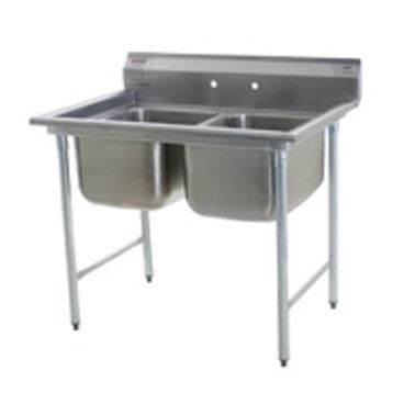 Eagle Group 414-16-2 Two 16" Bowl Stainless Steel Commercial Compartment Sink