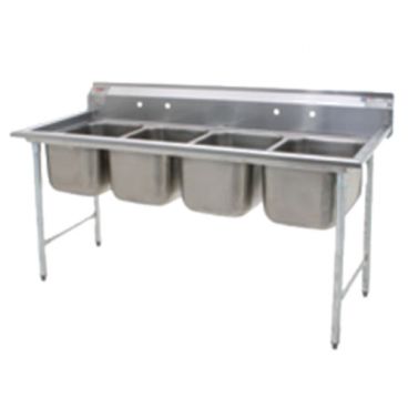 Eagle Group 414-24-4 Four 24" Bowl Stainless Steel Commercial Compartment Sink