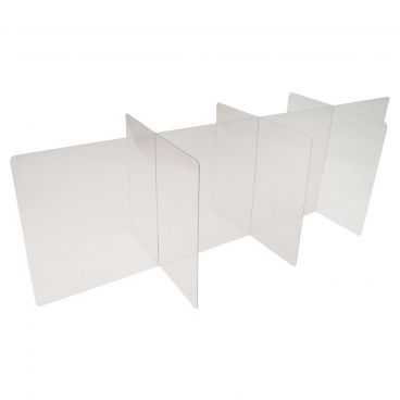 Eagle Group BGTD-2472-8 Divider Shield for Rectangular or Oval Tables, 8-way, 72" W x 30" L x 24" H, 7/32"
