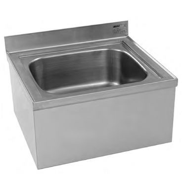Eagle Group F1916 24-5/8” Stainless Steel Floor Mounted Mop Sink, 16” x 20” x 8” Bowl With 15-1/2” Overall Height