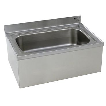 Eagle Group F2820 32-5/8” Stainless Steel Floor Mounted Mop Sink, 20” x 28” x 8” Bowl With 15-1/2” Overall Height