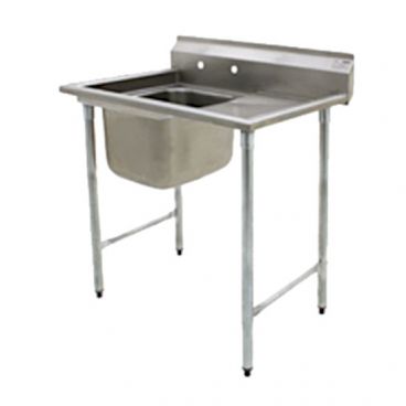 Eagle Group 414-22-1-18R 29 3/4" x 45" One Bowl Stainless Steel Commercial Compartment Sink w/ Right Sided Drainboard