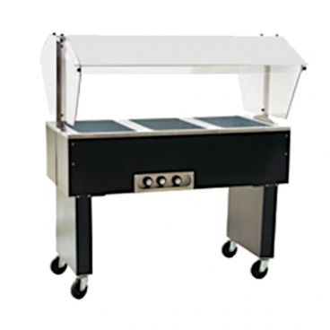 Eagle Group BPDHT3-208-3 Deluxe Service Mate Three Pan Portable Buffet Hot Food Table - 208V