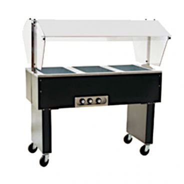 Eagle Group BPDHT4-240 63-1/2" Deluxe Service Mate Four-Well Portable Buffet Hot Food Table - 240V