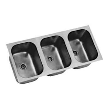 Eagle Group FDI-16-19-8-3 Three Compartment Seamless Drop-In Sink