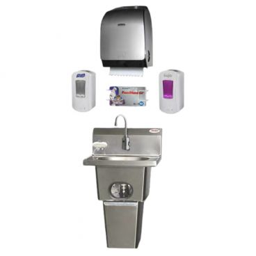 Eagle Group HFL-5000 Touch-Free Hand Washing System with Waste Bin