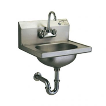 Eagle Group HSA-10-FA Stainless Steel Hand Sink with Gooseneck Faucet, P-Trap, and Tail Piece
