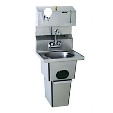 Eagle Group HSA-10-FDP-T Wall Mount Hand Sink with Soap / Towel Dispensers and Built-In Waste Receptacle