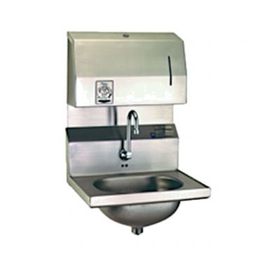 Eagle Group HSA-10-FDPEE Electronic Hand Sink with Gooseneck Faucet, Electronic Soap Dispenser, and Towel Dispenser