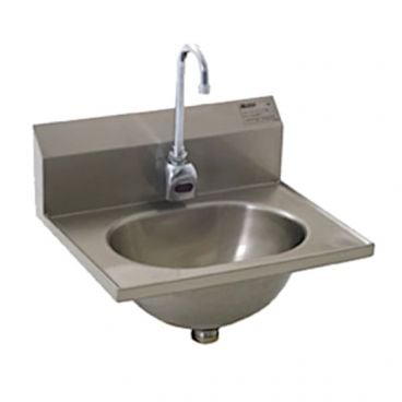 Eagle Group HSA-10-FE Electronic Wall Mount Hand Sink with Gooseneck Faucet and Basket Drain