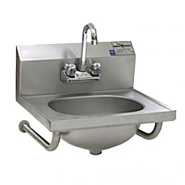 Eagle Group HSA-10-FTWS Tubular Wall Brackets Hand Sink with Gooseneck Faucet and Basket Drain