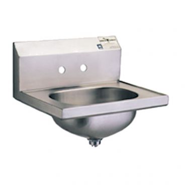 Eagle Group HSA-10 Hand Sink with 4" Faucet Center Holes and Basket Drain