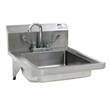 Eagle Group HSAP-14-FW Physically Challenged Wall-Mount Hand Sink with Gooseneck Faucet and Basket Drain
